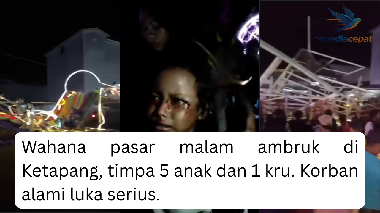 Wahana Pasar Malam Ambruk di Ketapang, 5 Anak Jadi Korban!